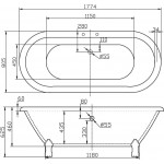 Ванна акриловая Belbagno BB21 Ванна акриловая Belbagno BB21